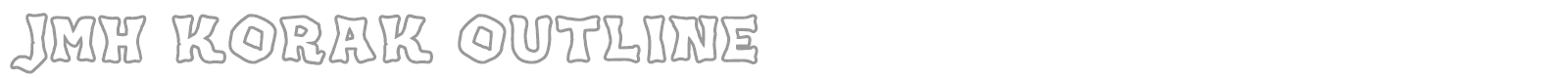 JMH Korak font preview